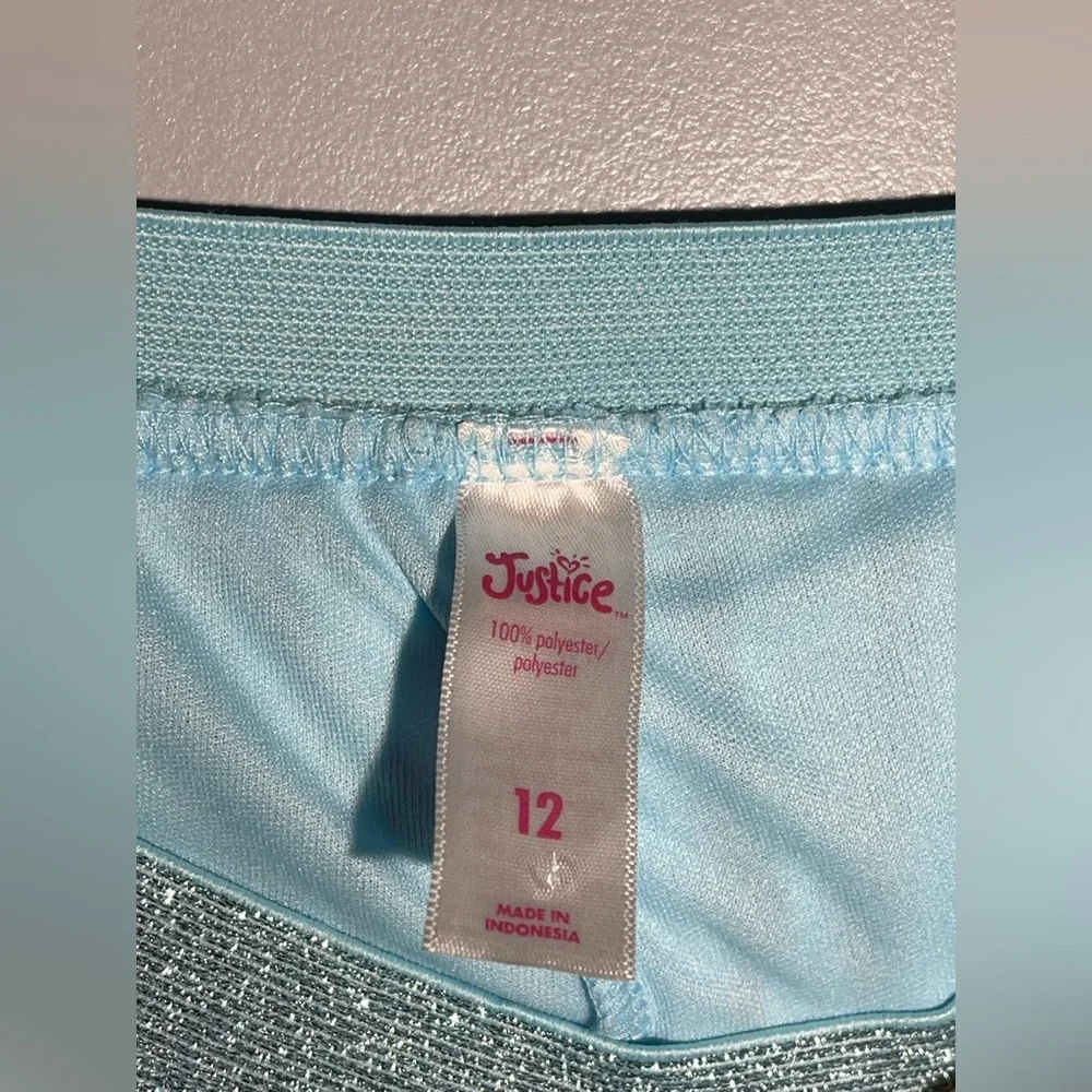 Justice Light Blue Layered Mini Skirt